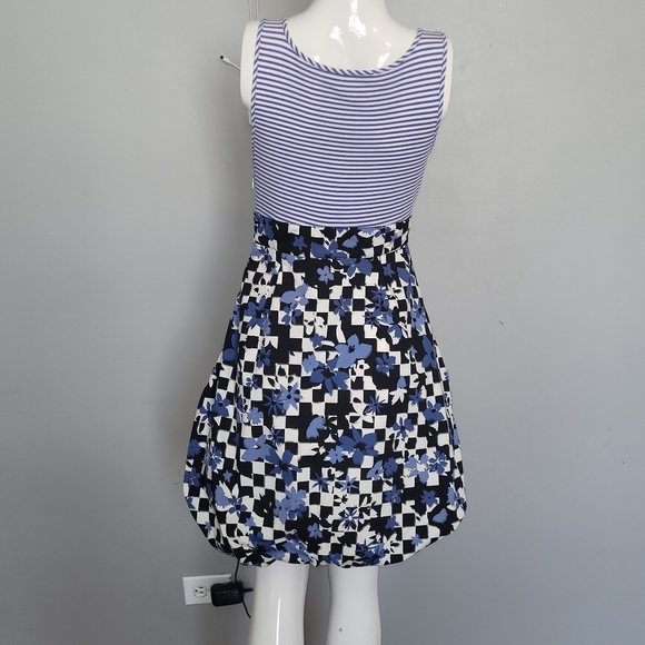 Moschino Jeans Balloon Skirt Mixed Print Dress, GUC, Size 2 - Picture 3 of 10
